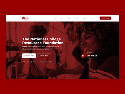 The National College Resources Foundation branding design minimal ui ux web website