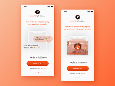 Education Mobile App design minimal mobile ui ux