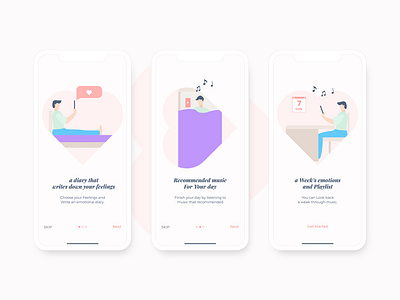 Mood Diary - Onboarding pages