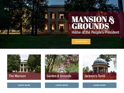 Andrew Jackson's Hermitage - Website Design