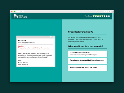 Cybersecurity Quiz Game Screen color blocking cybersecurity game health care healthcare interactive question quiz ui web