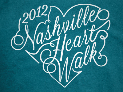 2012 Nashville Heart Walk T-Shirt Design