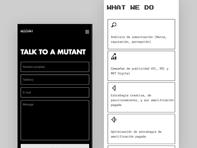 Mutant adobexd branding css3 dark design front end html5 minimalist ui ux webdesign wordpress