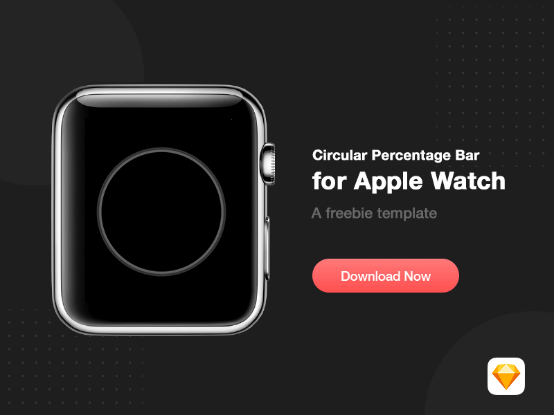Circular Percentage Bar - Sketch Resource apple watch data free freebie mobile progress template ui watchos