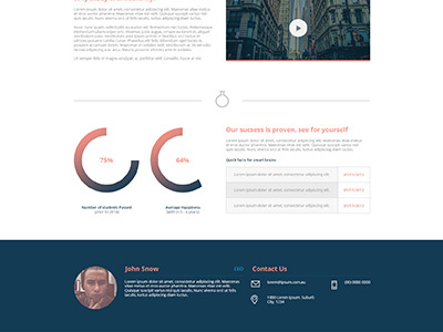 Website Template UI dark blue interface design pink simple ui ux web design web development