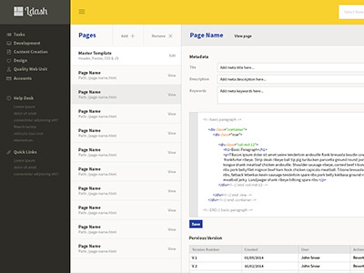 Ldash - Dashbord Concept concept dashboard ui ux web design yellow