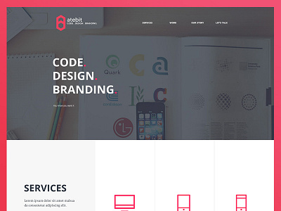 Personal Website - V2 bright colourful interface design simple ui ux web design web development