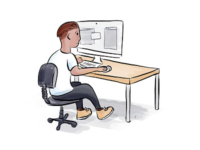 Illustration Series - Working Hard