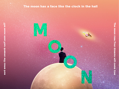 Moon graphic design illustration