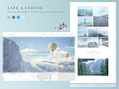 Travel web bule design travel ui web