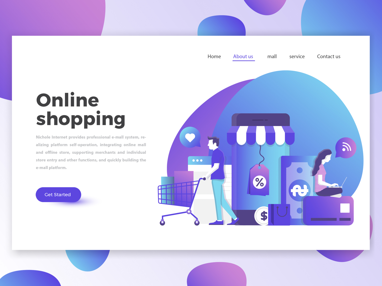 Online shopping web by Nichole_Pyrex on Dribbble