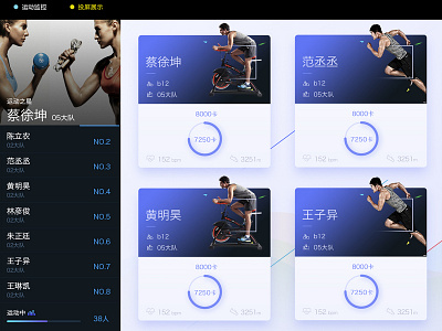 Sports rehabilitation system bule design system typography ui