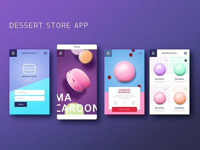 dessert store app app colorful design store ui