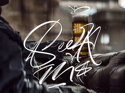 Beer Me! brush calligraphy graphic design lettering logo design logotype script type type design typography