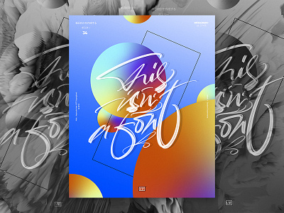 This isn't a Font 3d app branding calligraphy design gradient graphic design icon illustration lettering poster poster art poster design script type type design typography ui ux web