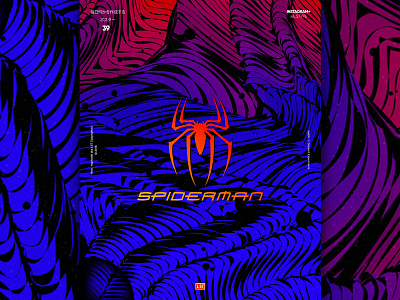 Spider Man Poster 3d abstract app brush design graphic design icon illustration lettering logotype poster poster design script simple spider man type typography ui ux vector