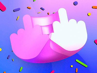 Middle Finger Poster Design 3d abstract app branding flat gradient graphic design icon identity illustration illustrator minimal poster poster design typography ui ux vector web website