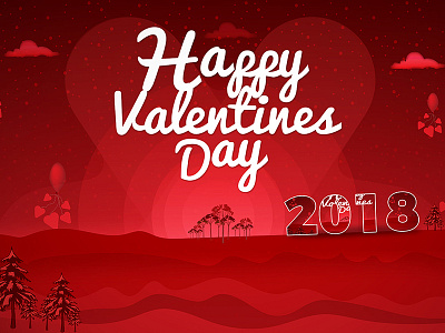 Valentines day Special design art creative art happy valentines day heart deisgn illustration illustrator cc 2018 red heart special heart design valentines special day
