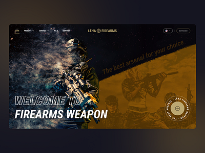 Weapon - Hero section design hero design product service ui ux weapon web website