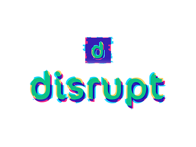 Disrupt Logo design disrupt glitch logo logo design