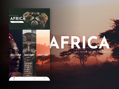 Africa Discovery App africa app app design app ui design discover safari travel ui ui ux uiux