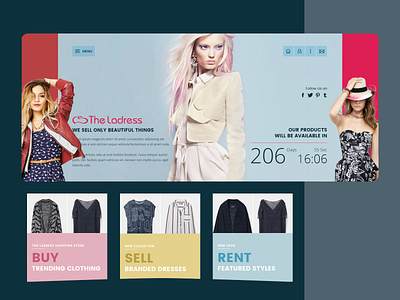 The Ladress branding design illustration illustrator ui web website