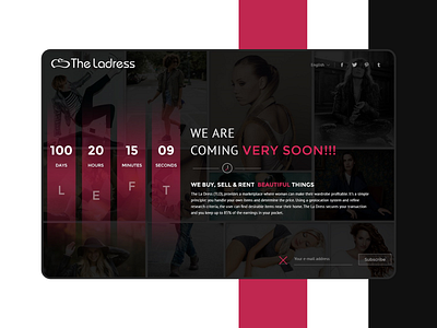 The Ladress branding design flat illustrator logo typography ux vector web website