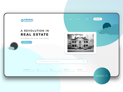 Foreal Property design illustration illustrator mobile ui ux vector web website