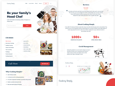 Cooking Simply design illustration illustrator typography ui ux vector web website