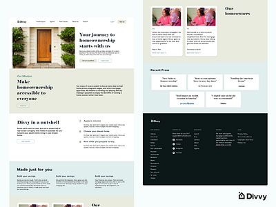 Divvy Homes branding design flat illustration minimal ui ux vector web website