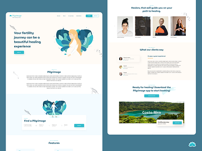 Pilgrimage (Holistic healing journey) design graphic design illustration typography ui ux