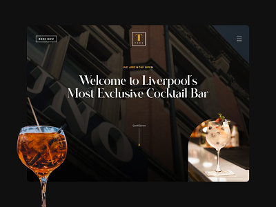 Cocktail Bar Web Design bar cocktails design drink elegant hospitailty liverpool ui webdesign website websitedesign