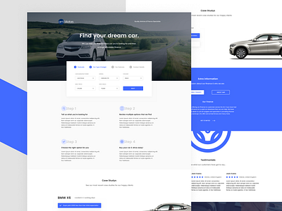 Find a car car clean design landing page minimal ui ux webdesign