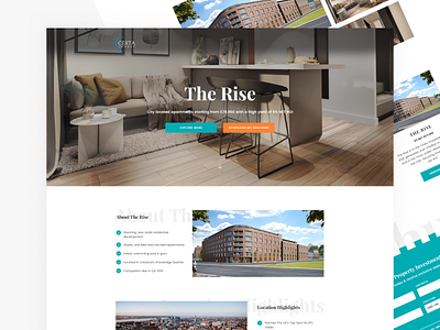 The Rise Landing Page creative developments landing page property ui ux webdesign