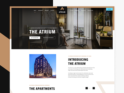 The Atrium abstract atrium building development landing page liverpool ui ux