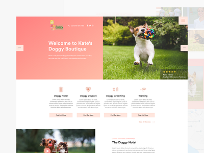 Doggy Boutique (Homepage) boutique dogs figma homepage ui ux web webdesign website