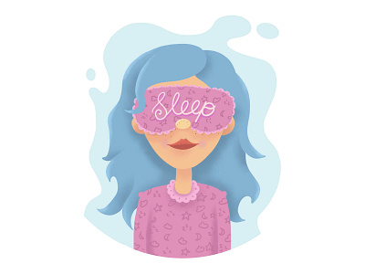 Self-isolation sleep time character dreams illustration procreate sleep vector
