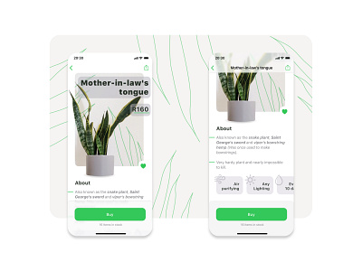 🍃 Leaf It Alone app design ios plant app plant shop plants sketch ui uidesign