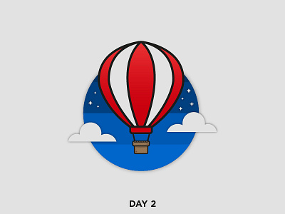 Daily Logo 2/50 - Hot Air Balloon branding dailylogo dailylogochallenge hot air balloon logo