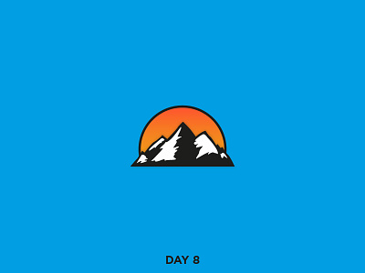 Daily Logo 8/50 - Ski mountain branding dailylogo dailylogochallenge logo ski mountain