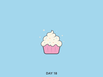 Daily Logo 18/50 - Cupcake art branding clean cupcake dailylogo dailylogochallenge logo simple vector