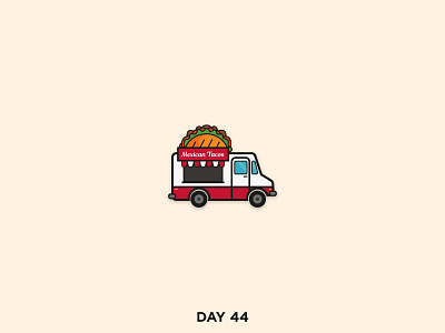 Daily Logo 44/50 - Food Truck brand branding clean dailylogo dailylogochallenge food food truck logo mark simple truck vector