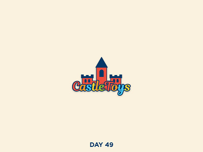 Daily Logo 49/50 - Toy Store brand branding castle clean dailylogo dailylogochallenge logo mark simple toy toy store vector