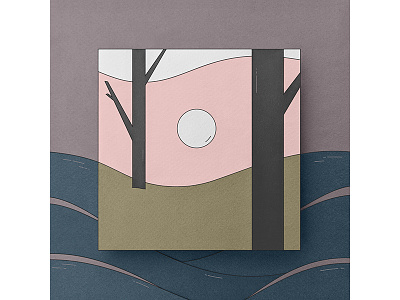 Landscape abstract forest illustration illustrator landscape paper papercraft shapes vector
