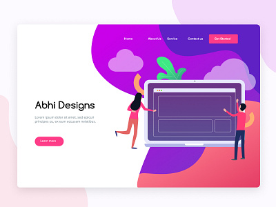 Landing Page Concept illustration ui website concept