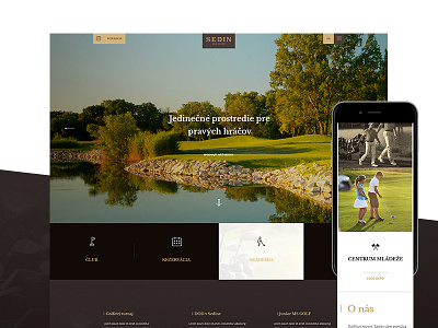 Sedin Golf Club Website darencurtis elegant golf homepage mobile resort webdesign website
