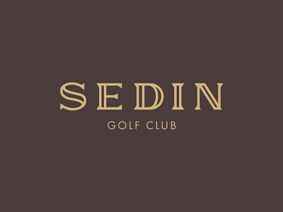 Sedin Logo darencurtis elegant golf logo typography