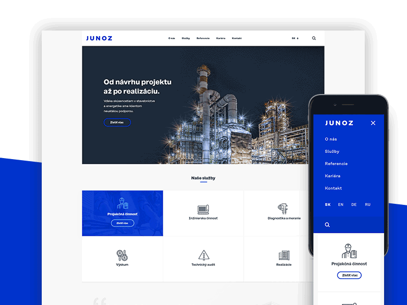 Junoz Web darencurtis design elegant energy homepage mobile responsive web webdesign website