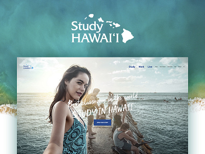 Study Hawaii Web animation colorful darencurtis design elegant hawaii homepage mobile responsive web webdesign website