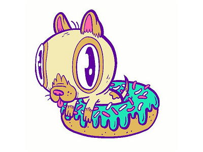 Woofers Revamp donut doughnut illsutration puppy